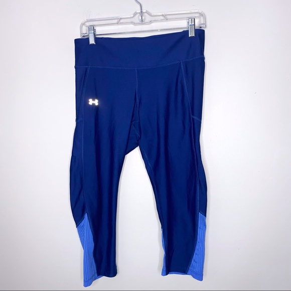 Under Armour Leggings Women Size Medium Capri Blue * - Picture 1 of 3
